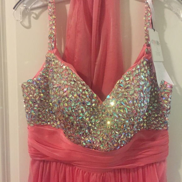 Pink sparkly prom dress