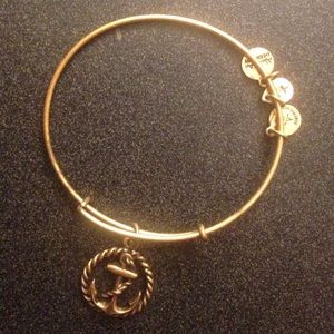 Gold Alex & Ani Anchor Bracelet