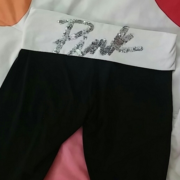 Victorias Secret Pink Yoga Pants with Sequins