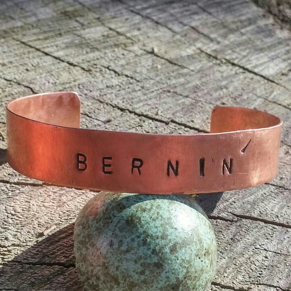Handcrafted copper Bernie Sanders cuff bracelet