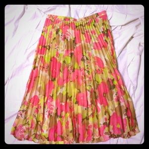 Pleated floral skirt from Loft