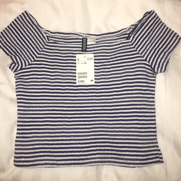 Off the shoulder (just a little) crop top