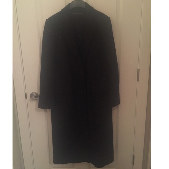 French Connection Black Wool Trench Coat 6