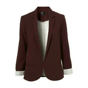 TOPSHOP maroon blazer