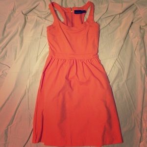 Very flattering peach dress