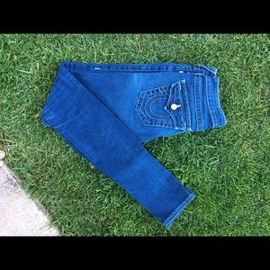 Diamond button True religions skinny jeans