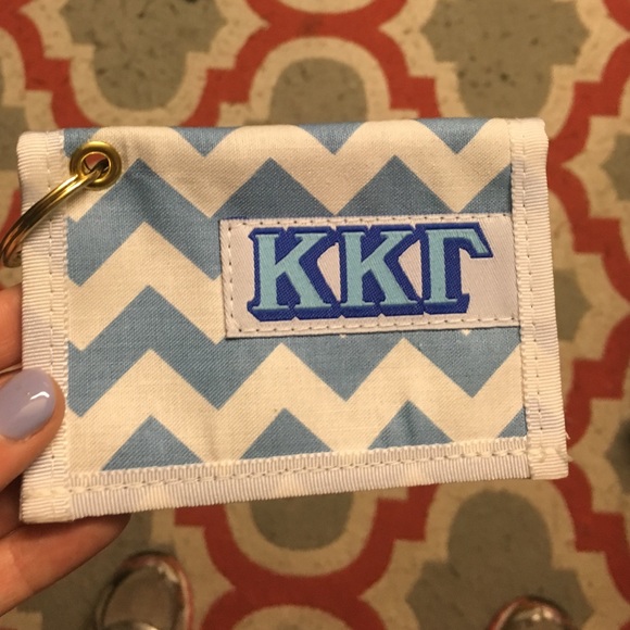Kappa kappa gamma chevron keychain wallet