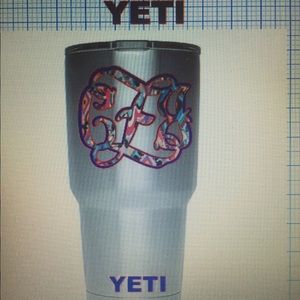 30 oz Yeti tumbler with double layer mono