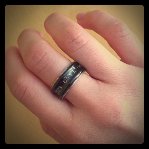 ‼️SOLD‼️Tiffany & Co silver and titanium ring