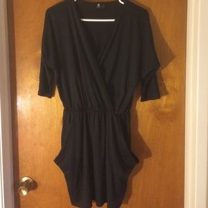 Black mini dress