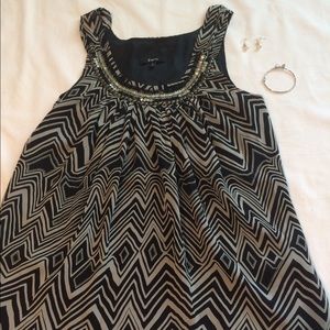 Beautiful Beaded Neck Line Chevron Top