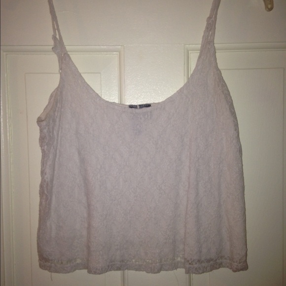 White Lacey Crop Top