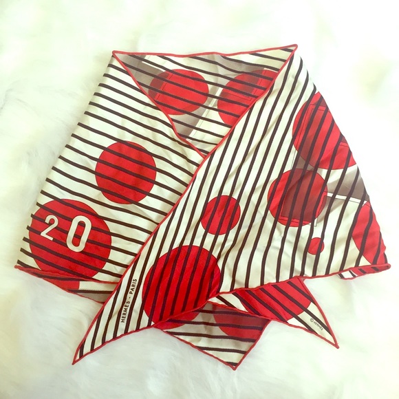 Hermes 100% silk triangle scarf