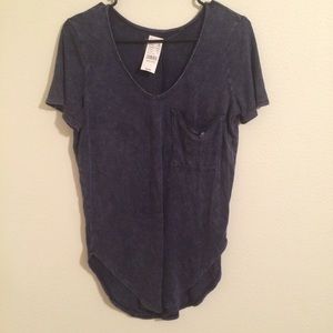 Pacsun Me to We Blue Washed Pocket Tee