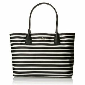 kate spade catie striped nylon tote NWT