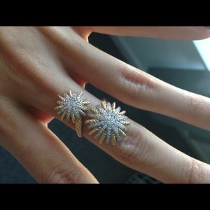 David Yurman Gold Starburst Open Ring