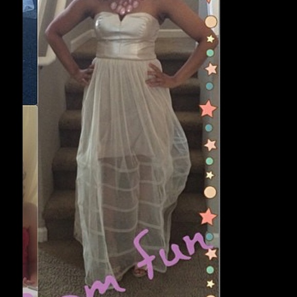 Betsey Johnson Fauxleather Illusion Gown - Picture 2 of 2