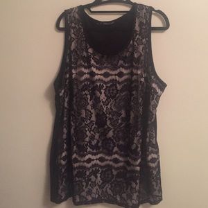 Black lace tank