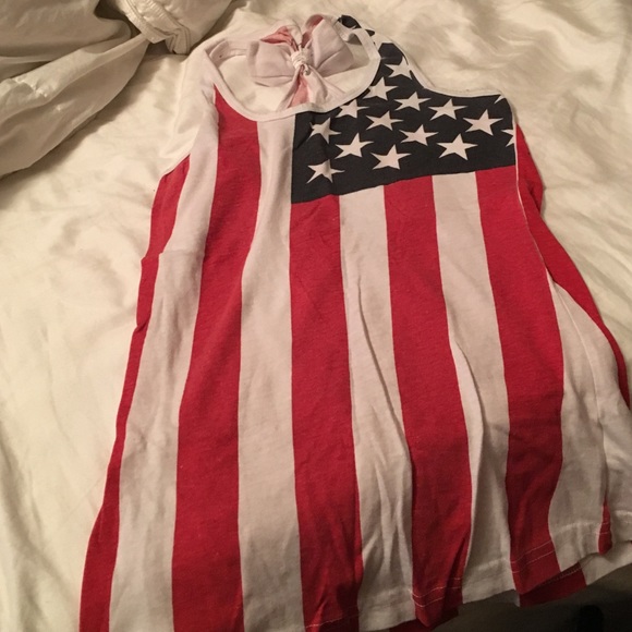 American flag razor back tank top