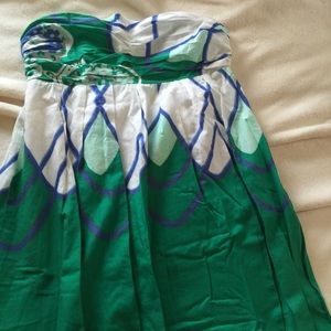 Anthropologie strapless maxi