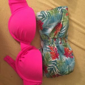 2 forever 21 bikini bandeau tops!