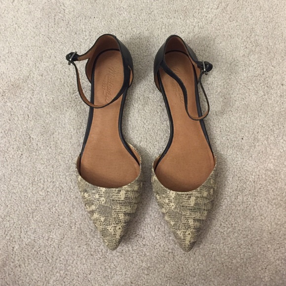 Madewell Shoes - Madewell. Navy Ankle Strap Flat.