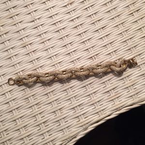 Jcrew pave link bracelet, lightly worn