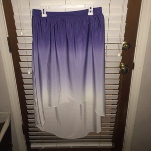 Purple fade hi-lo skirt