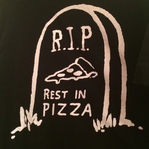 Rest In Pizza Oversized Tee Shirt