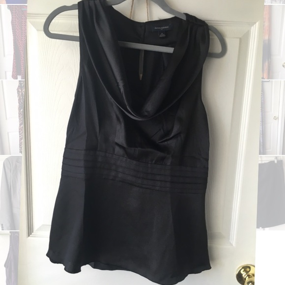 Black Cowl Neck Peplum top