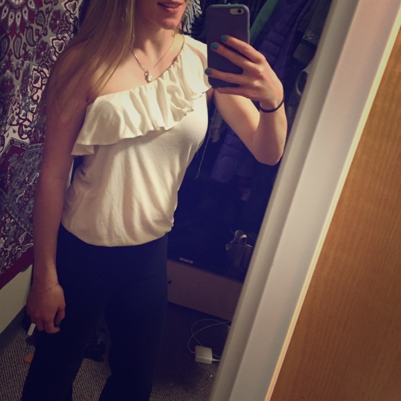 Single shoulder American eagle top