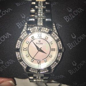 Genuine bulova women's watch mother of pearl