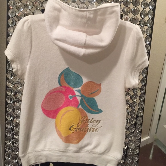 Juicy Couture White Terry short sleeve jacket L