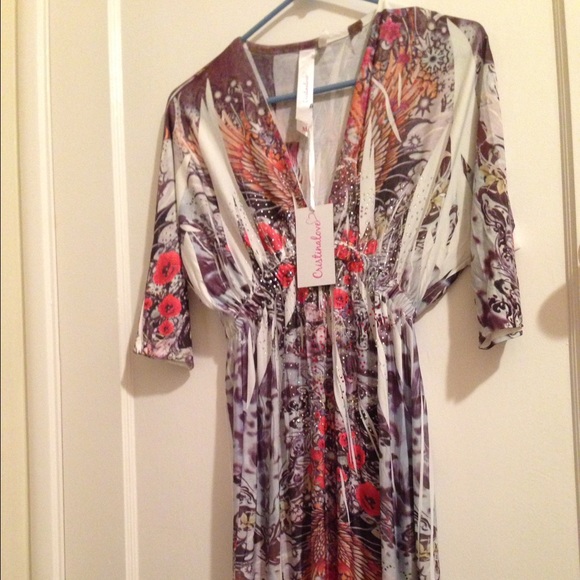 V-neck Patterned Dress