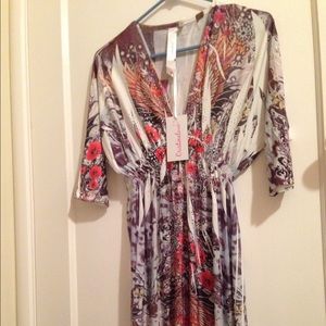 V-neck Patterned Dress