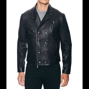 John Varvatos black leather jacket