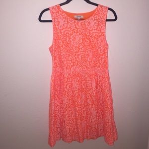 Madewell Lace Blossom Orange Dress (Size 10)
