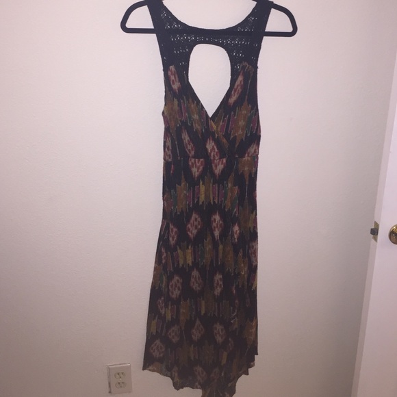 Free People boho dress w/ crochet back (Size: M)