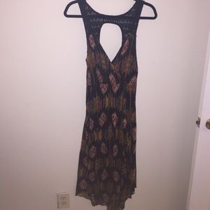 Free People boho dress w/ crochet back (Size: M)