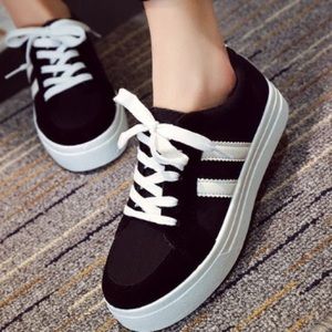 Black and White platform sneakers