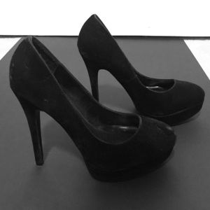 Black Velvet Heels
