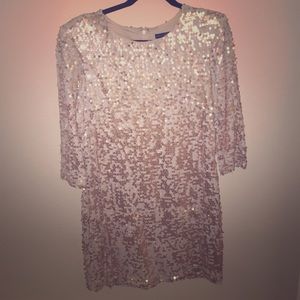 French Connection Sequin Body Con Dress (Size: 12)