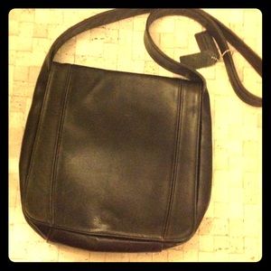 Coach Black Leather Saddle Bag