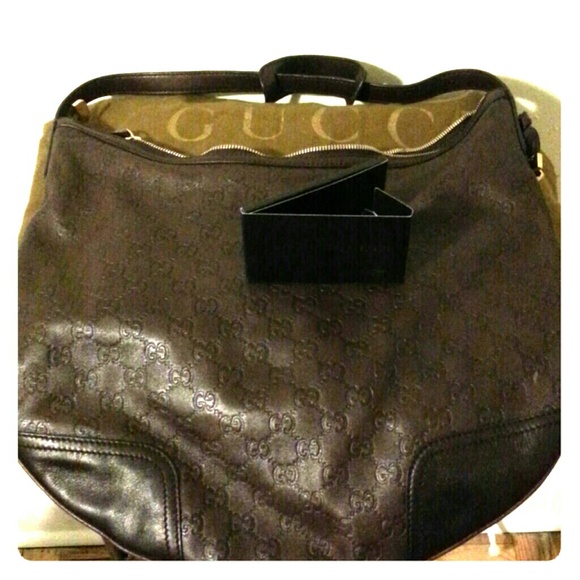 Brown Leather Gucci Guccissima Princy Hobo - Picture 1 of 3