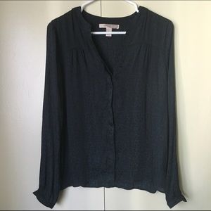 Forever 21 Black & Blue cheetah print long sleeve