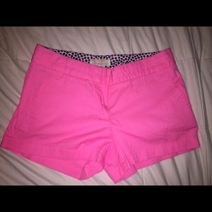 Neon pink J Crew chino shorts size 6