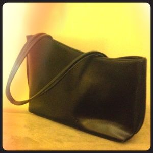 Genuine Black Leather Shoulder Bag