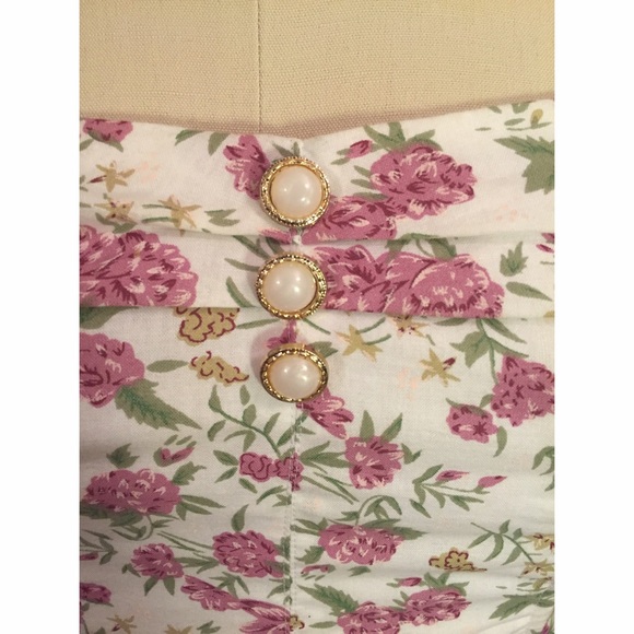 Strapless Floral Summer Dress - Picture 4 of 4