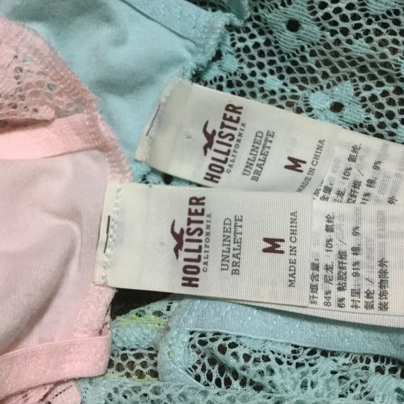 Light Blue/Lime&Light Pink/Dark Pink Lace Bralette - Picture 3 of 4