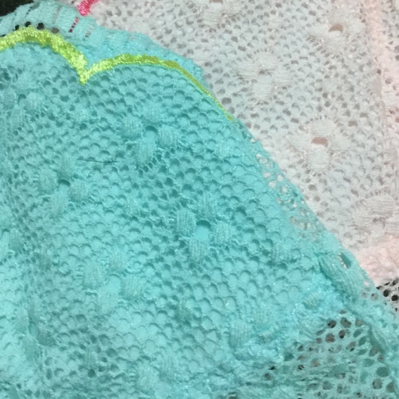 Light Blue/Lime&Light Pink/Dark Pink Lace Bralette - Picture 4 of 4